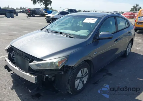 2019 Hyundai Ioniq Hybrid Blue from USA, damaged, VIN KMHC65LC1KU145022